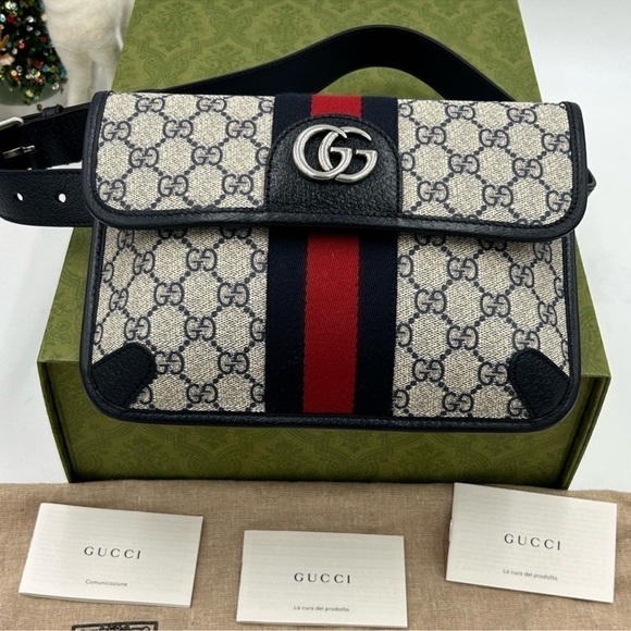 Women’s Gucci blue/red Ophelia GG belt bag size 80 cm/32 inches adjustable - Picture 3 of 14